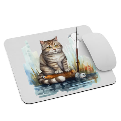 Fishing Cat Mouse pad