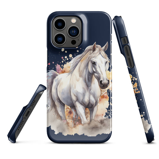 Beautiful White Horse Watercolor Art Snap case for iPhone®