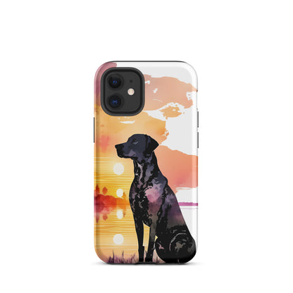 Sunset Dog Watercolor Art Tough Case for iPhone®