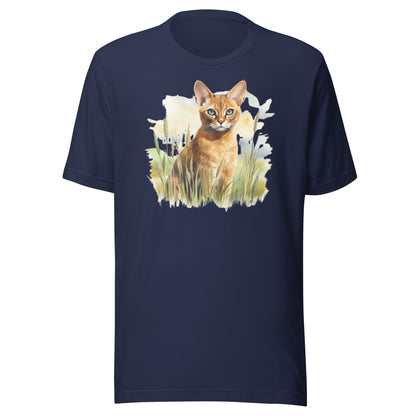 Abyssinian Cat Watercolor Art t-shirt