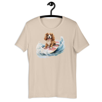 Cute Surfing Springer Spaniel Puppy Dog t-shirt