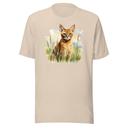 Abyssinian Cat Watercolor Art t-shirt